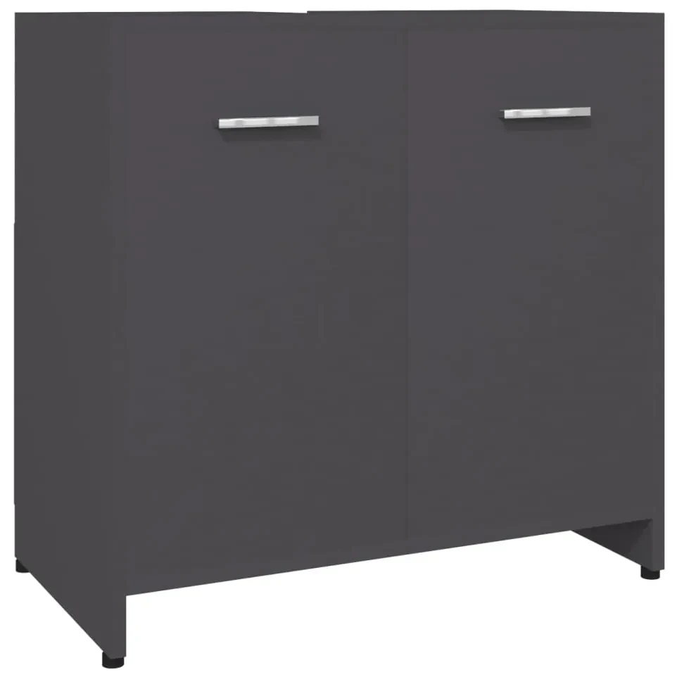 vidaXL Badkamerkast 60x33x61 cm spaanplaat grijs