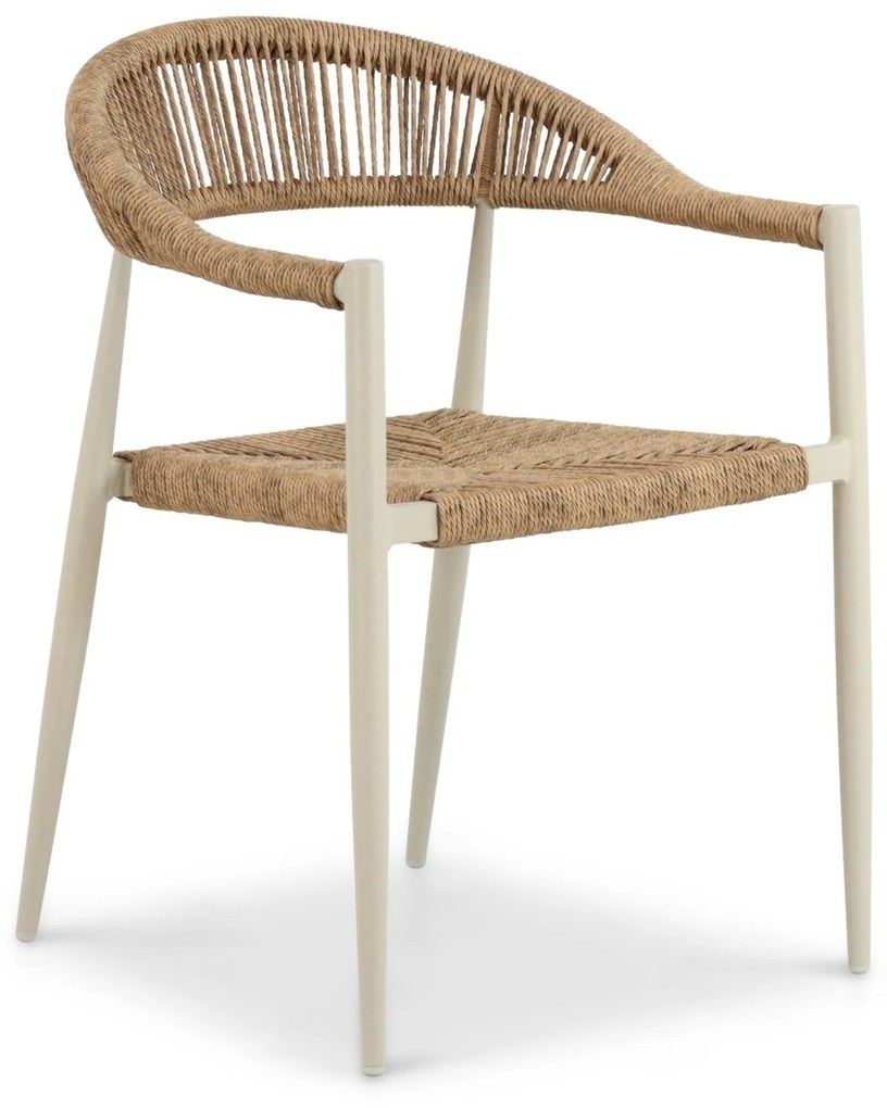 Tuinset 4 personen 90 cm Aluminium/Rope Taupe De Laan Projects