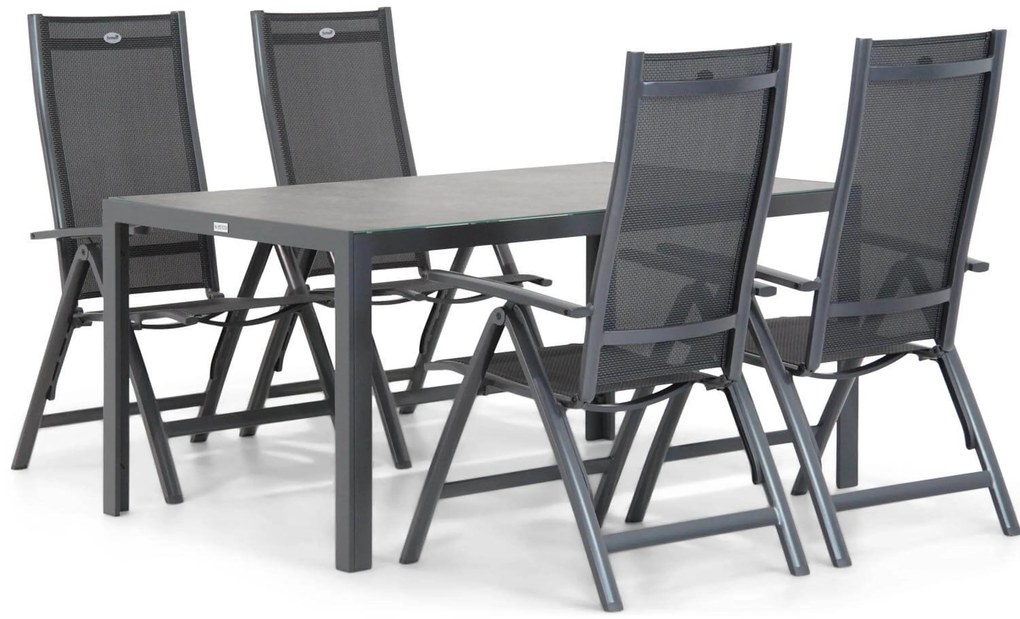 Tuinset 4 personen 160 cm Aluminium/Textileen /Aluminium/textileen Grijs Hartman Royal