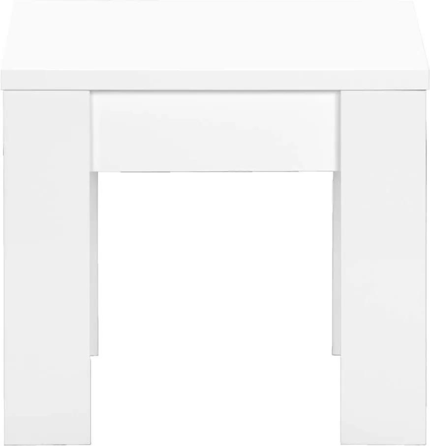 Bijzettafel Amalfi - hoogglans wit - 45x50x50 cm - Leen Bakker