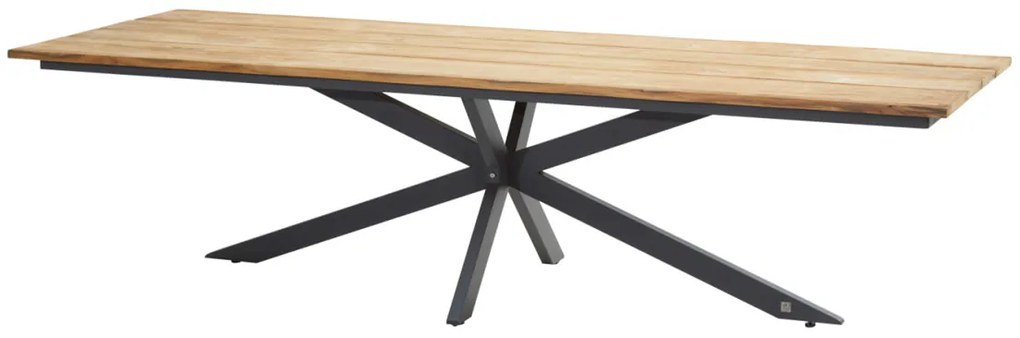 Taste by 4 Seasons Rhodos tuinset met Minerva tuintafel Robusto teak blad 280 x 95 cm SALE Tuinset   houtkleur weerbestendig