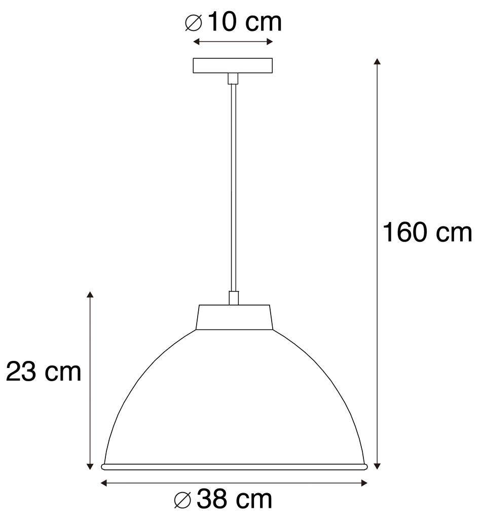 Scandinavische hanglamp grijs - Anterio 38 Basic Landelijk E27 rond Binnenverlichting Lamp