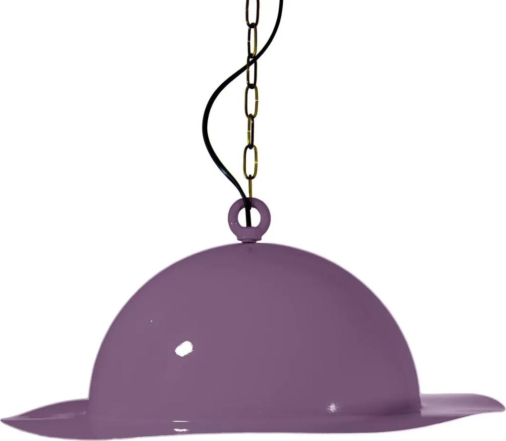 Steel Helmet | Stalen hanglamp - paars