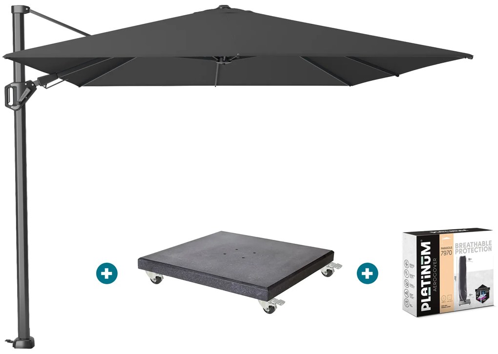 Platinum Challenger Premium T2 3.5x2.6 m - Faded Black met Modena voet en hoes