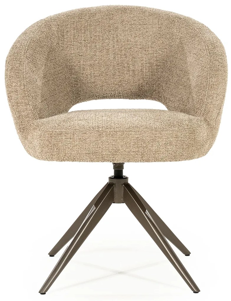 Eleonora Alissa Ronde Eetkamerstoel Taupe