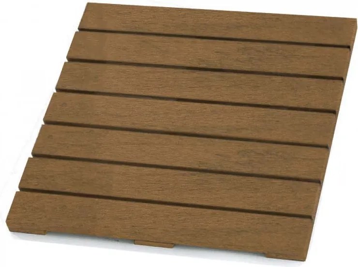 Terrastegel composiet 50 x 50 cm bruin gevlamd FSC (24 mm) massief