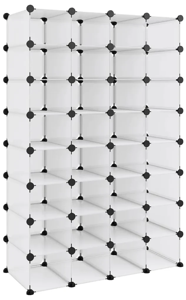 vidaXL Schoenenrek 93x36,5x140 cm polypropeen transparant