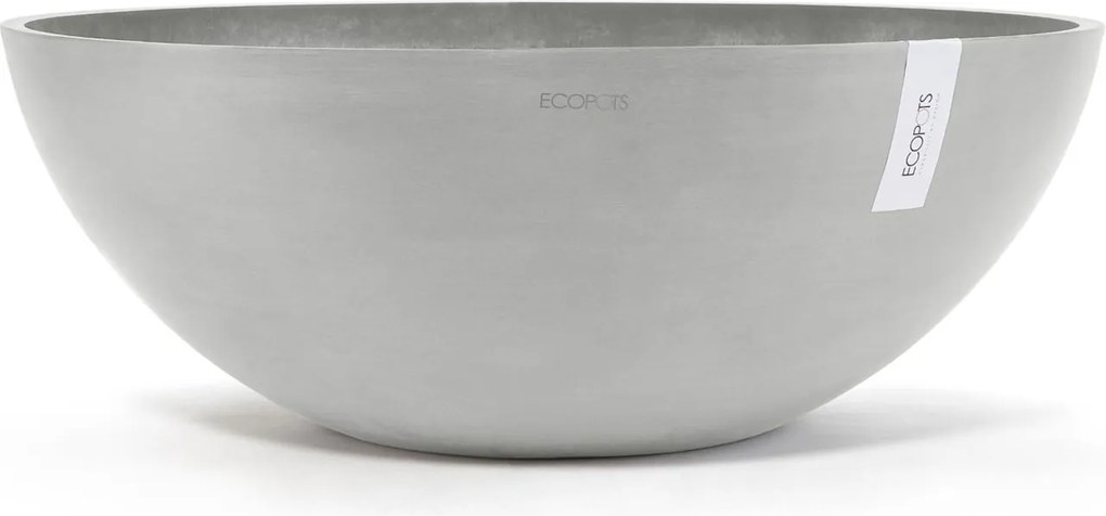 Ecopots bloempot Vienna 70 - Rond - White Grey - Diameter 70 x H25,3 cm