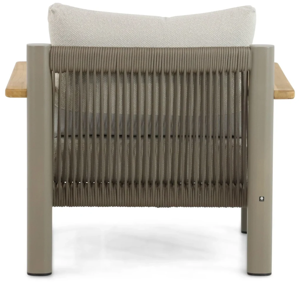 Stoel en Bank Loungeset 5 personen Aluminium/teak Taupe  Santika Furniture Santika