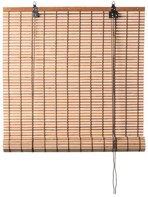 puree Lionel Green Street Ambitieus Bamboe rolgordijn - lichtbruin - 60x180 cm | BIANO