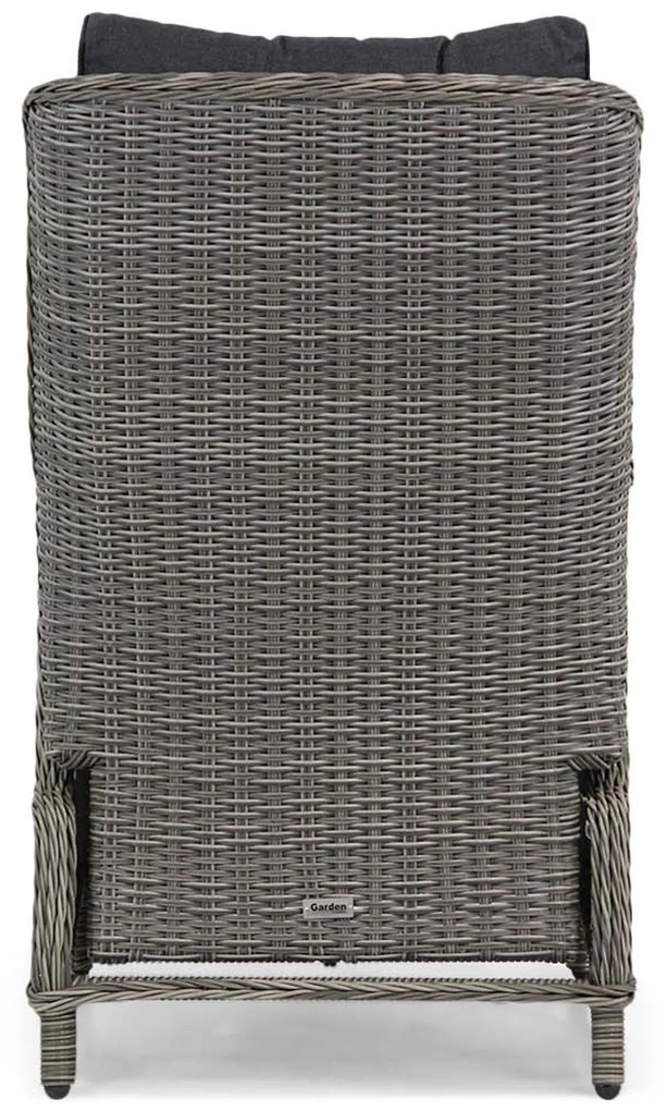 Tuinset Ronde Tuintafel 4 personen 120 cm Wicker Grijs Garden Collections Kingston/Sand