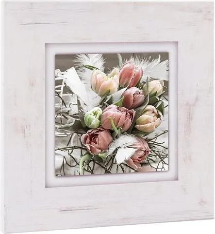 HOME AFFAIRE artprint op hout »Tulpenboeket«, 40x40 cm