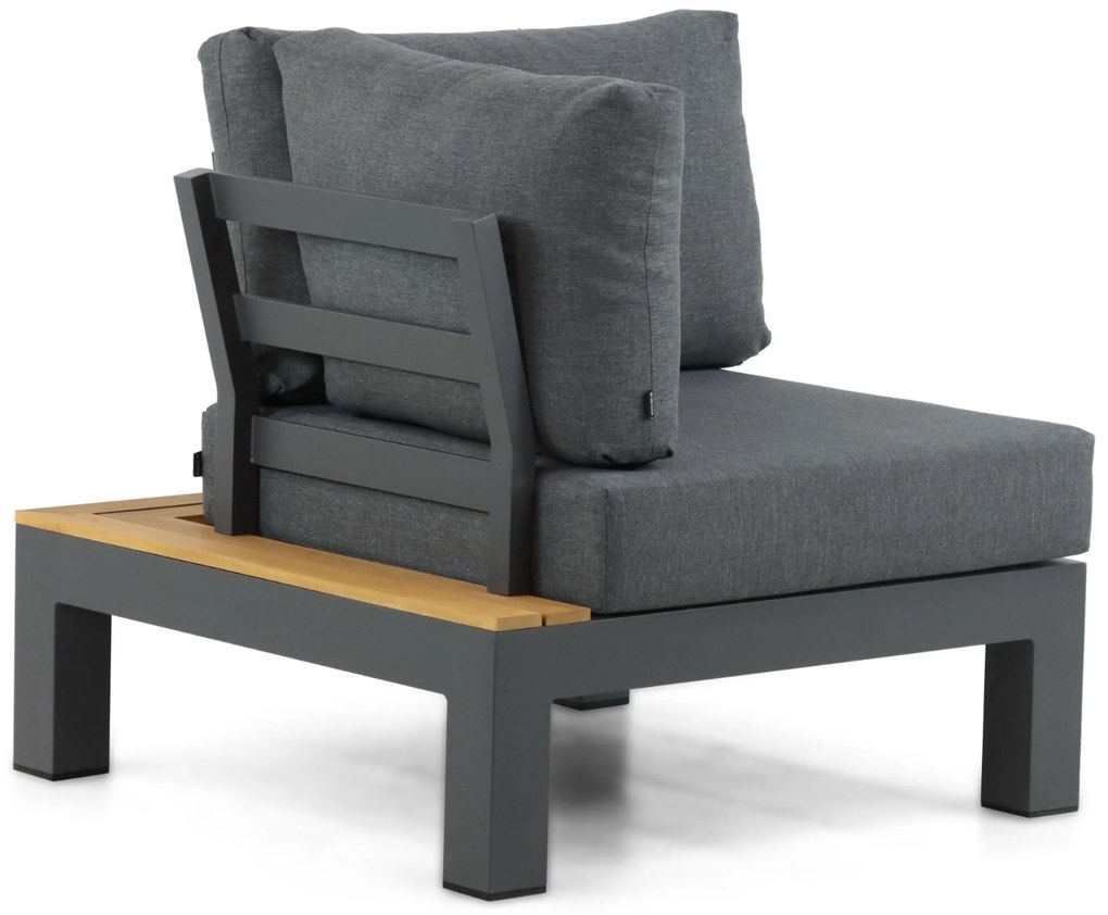 Loungeset 5 personen Aluminium/Teak Grijs Lifestyle Garden Furniture Vittoria
