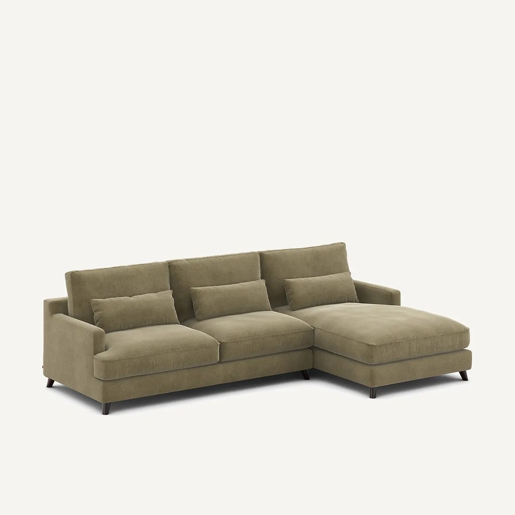 Linnen fluwelen hoekbank, ALWINE