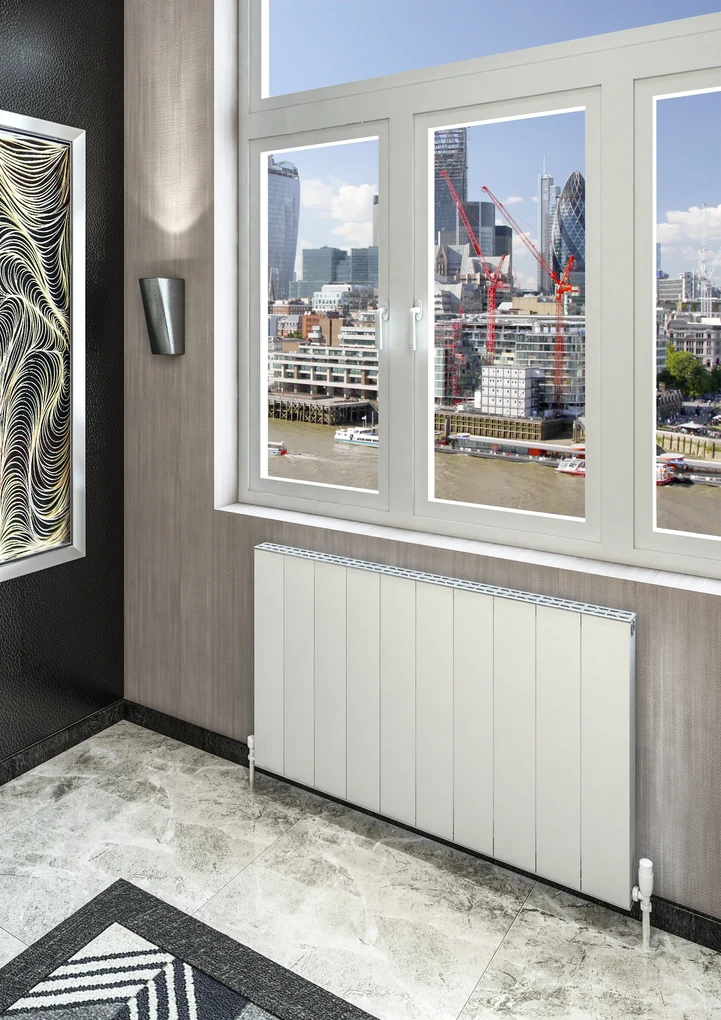 Eastbrook Vesima horizontale aluminium verwarming 60x60,3cm Mat wit 792 watt