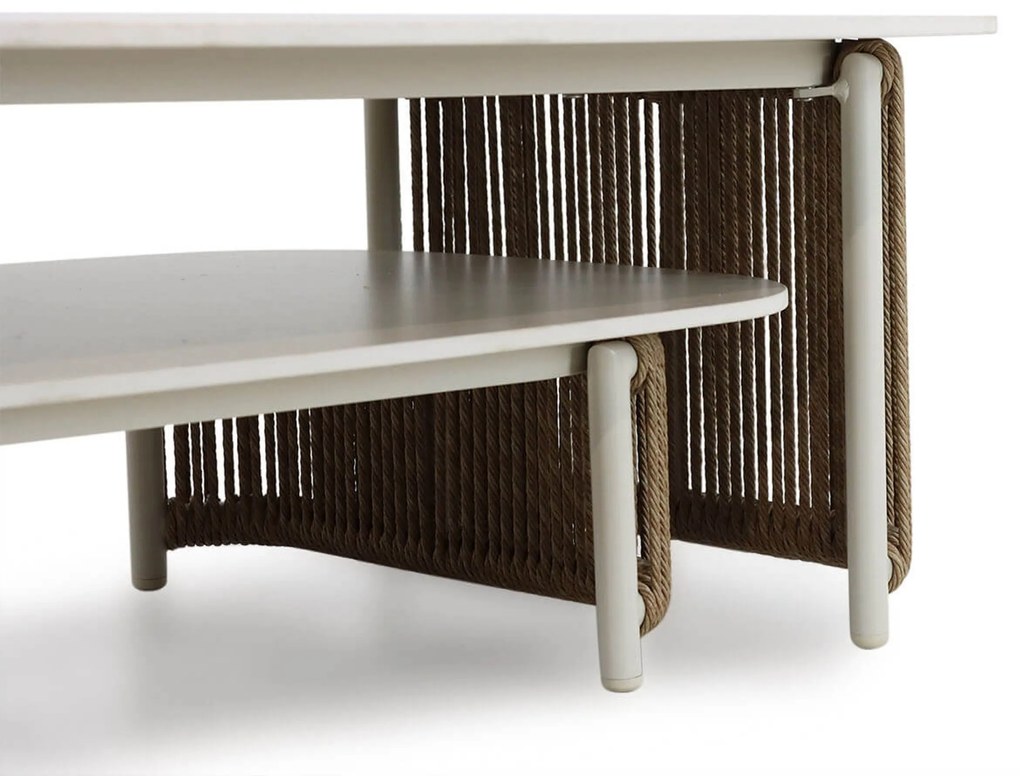 Hoek loungeset 5 personen Aluminium/rope Taupe Coco Colorado