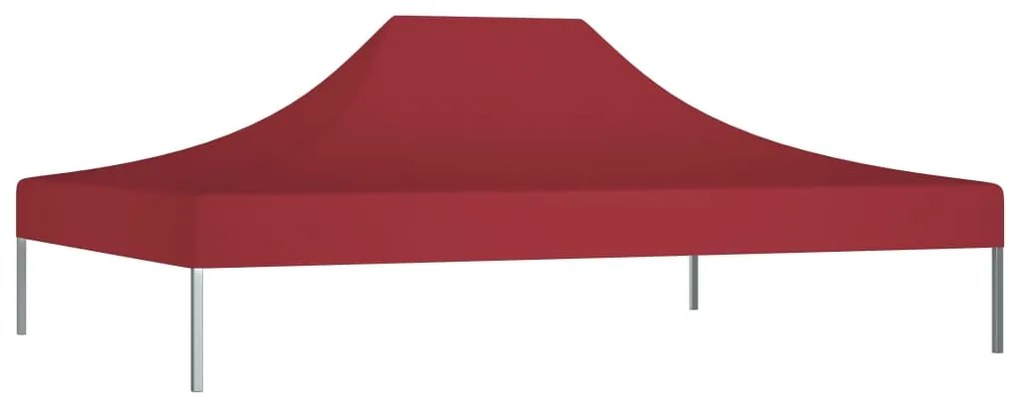 vidaXL Partytentdak 270 g/m² 4x3 m bordeauxrood