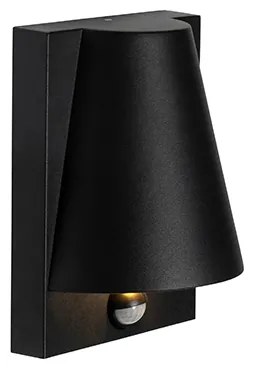 Buiten wandlamp zwart IP44 met bewegingsmelder - Femke