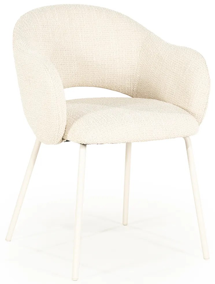 By-Boo Story Wit-frame Eetkamerstoel Beige