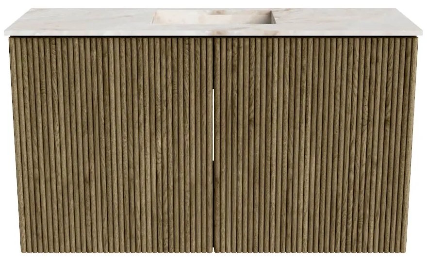 Mondiaz Joya DLux 70cm toiletmeubel dusk met wastafel faye midden zonder kraangat frappe