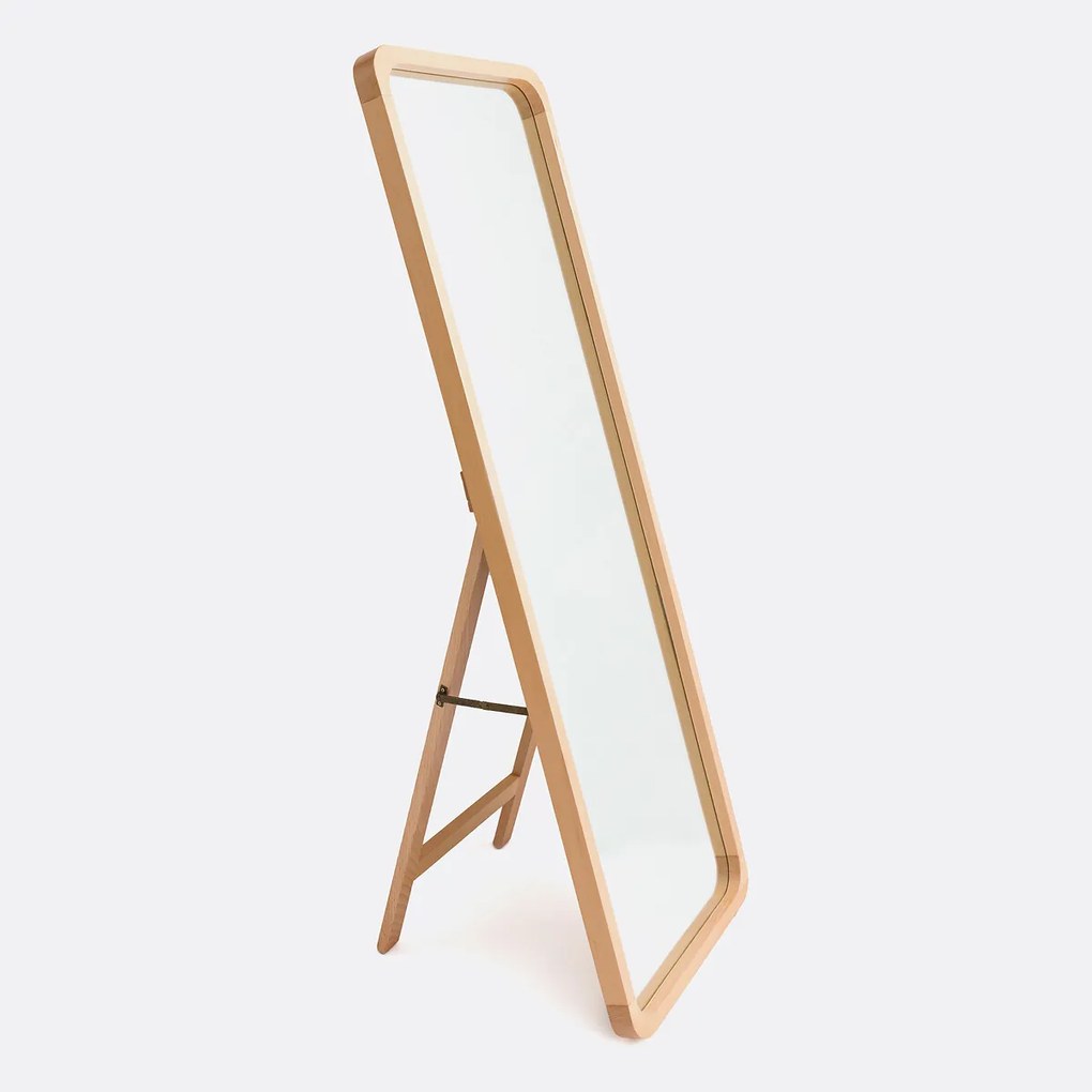 Spiegel op voet/psyche in beukenhout 50x150 cm, Alaria