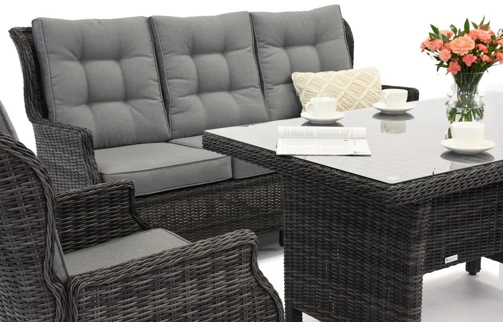 Rotan tuinmeubelen Malaga Apetito 5 antraciet Garden Point