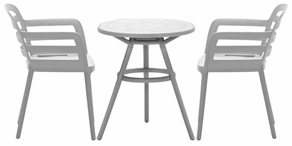 Garden Impressions Mira balkonset 3-delig - Faria tuintafel Ø60 cm - olijf