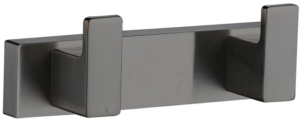 Plieger Altea dubbele handdoekhaak geborsteld gunmetal
