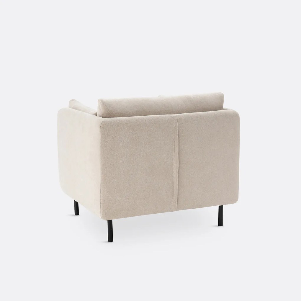 Fauteuil, stof met structuur, Victor