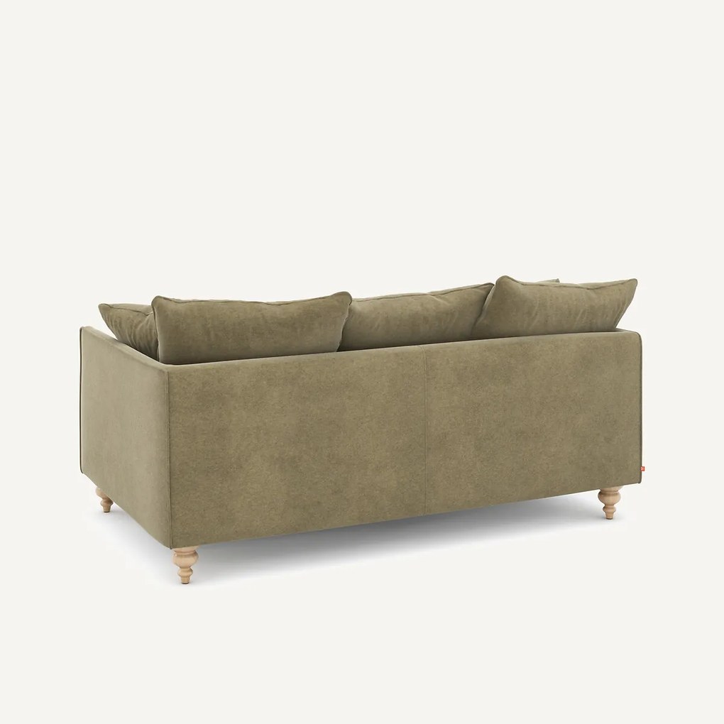 3-zits compacte zetel van linnen fluweel, LAZARE