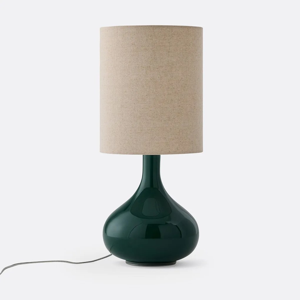 Tafellamp in glas en linnen, Juna