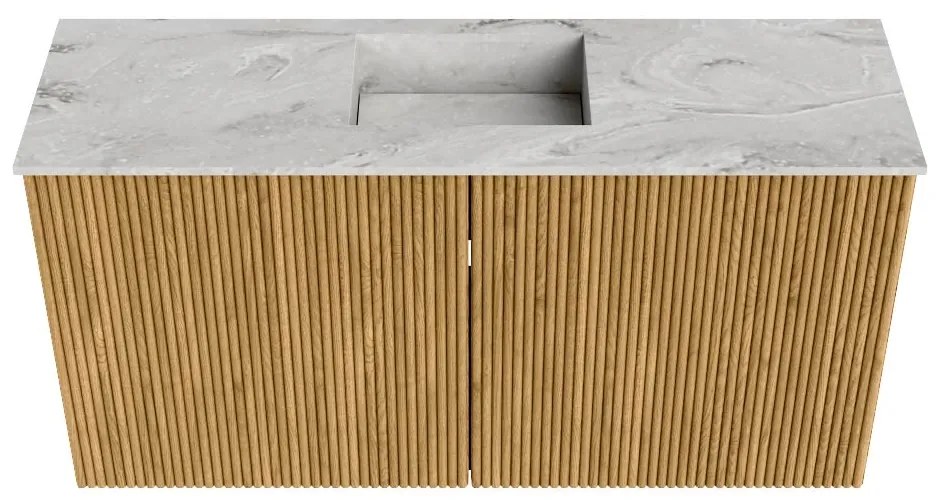 Mondiaz Joya DLux 80cm toiletmeubel oak met wastafel faye midden 1 kraangat glace