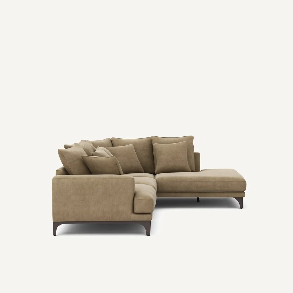 Hoekbank in stonewashed fluweel, ARMENTO