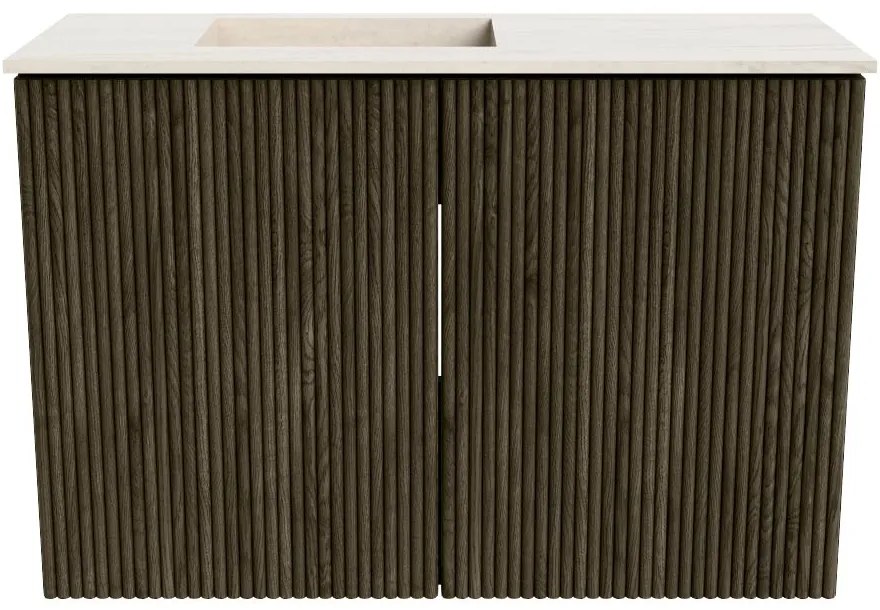 Mondiaz Joya DLux 60cm toiletmeubel shadow met wastafel faye links zonder kraangat meli