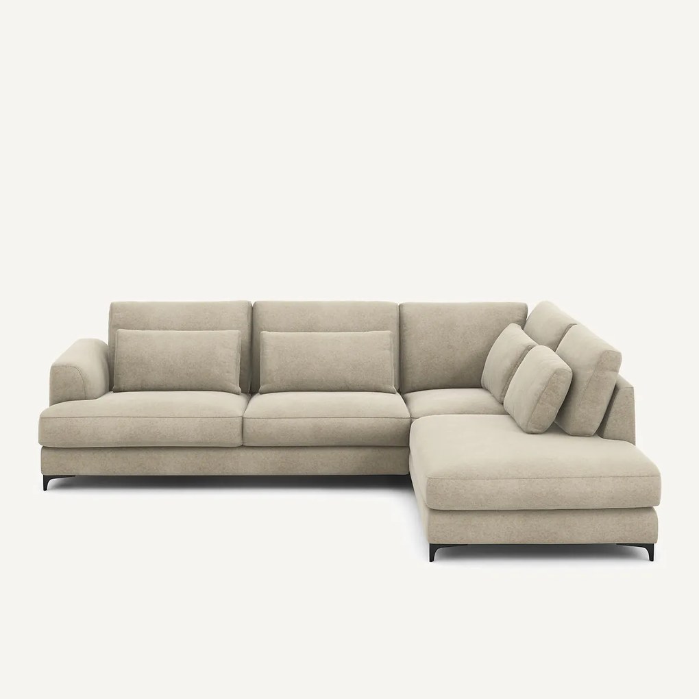 Omvormbare hoekbank rechts, linnen fluweel, Marsile