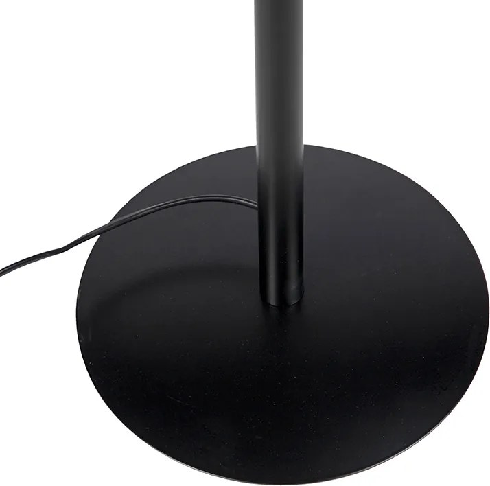 Botanische vloerlamp zwart met groene kap 40 cm - Simplo