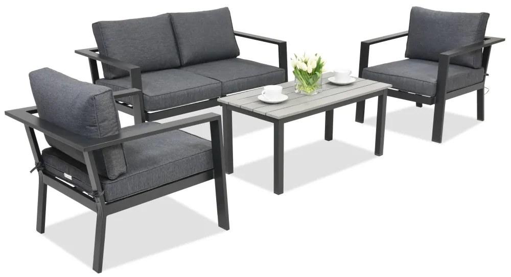 Aluminium tuinmeubelen Sydney Coffee 4 Garden Point antraciet