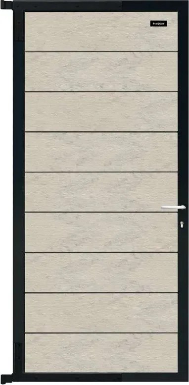 Tuindeur composiet Modular bicolor grijs met antraciet aluminium frame compleet (90 x 195 cm)