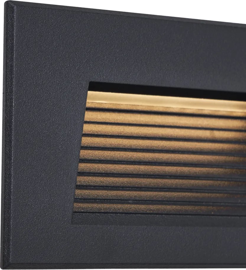 Set van 6 moderne inbouw wandlampen zwart 11,5cm incl. LED IP65 - Trem