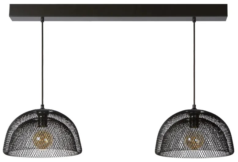 Lucide Mesh hanglamp 106cm 2x E27 zwart