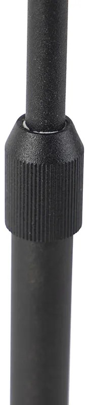 Tafellamp zwart met plisse kap crème 35 cm verstelbaar - Parte