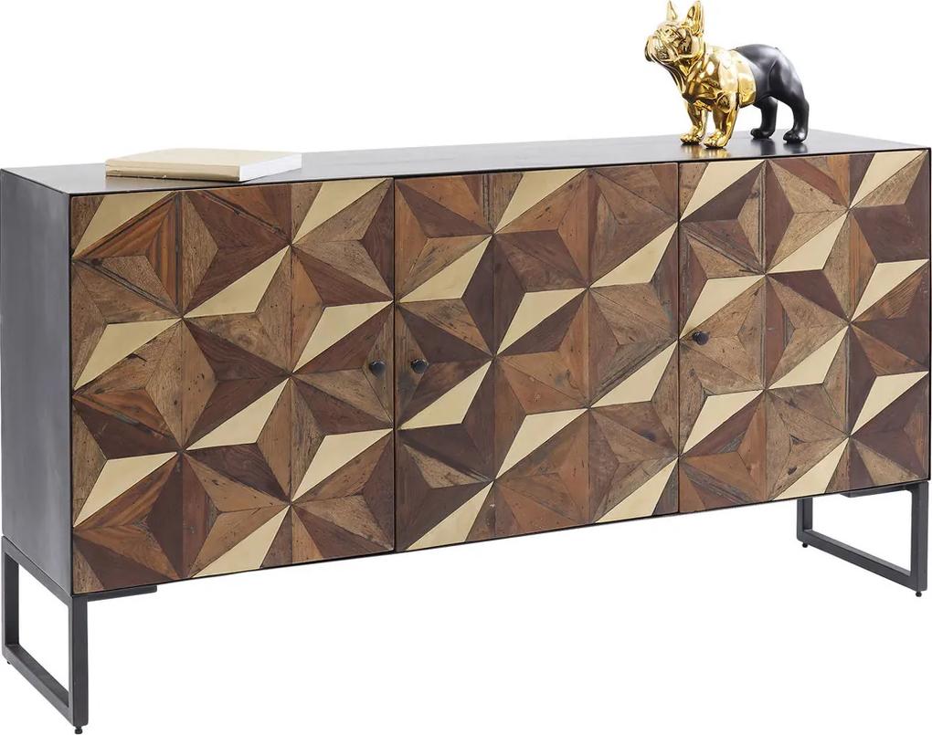Kare Design Illusion Gold Mozaiek Dressoir - 164x40x85cm.