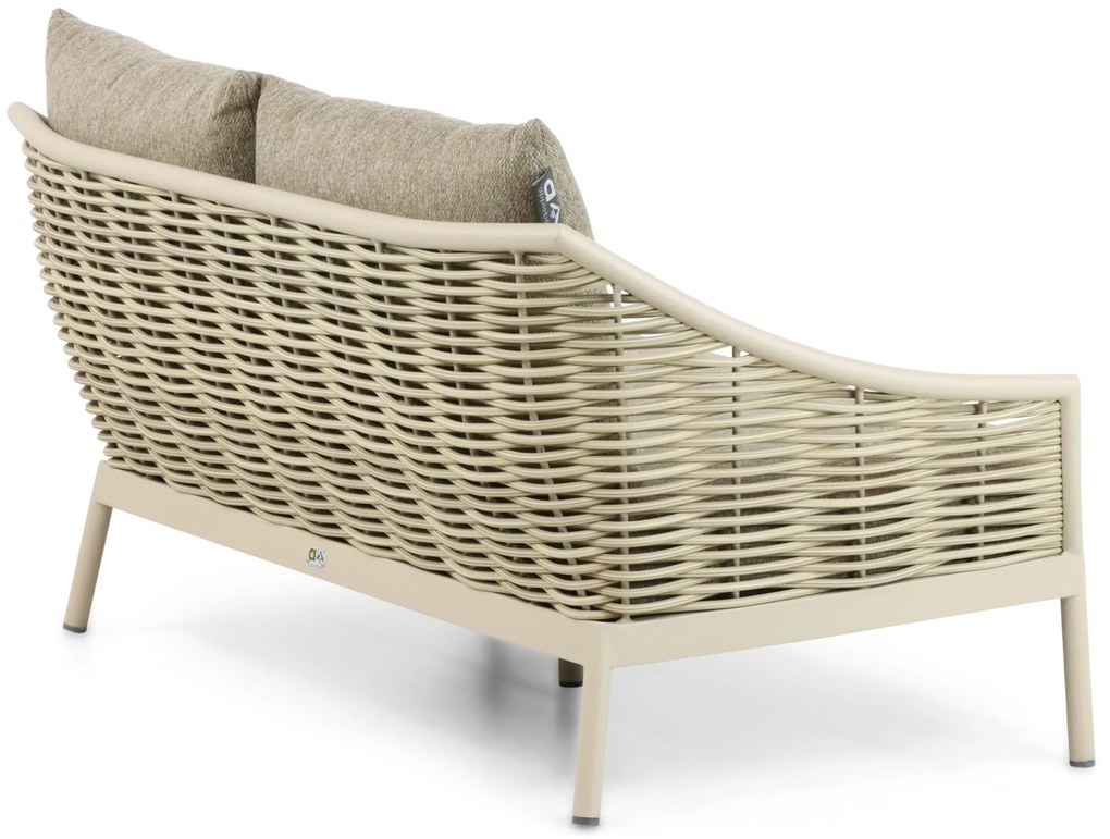 Apple Bee Milou -zits Loungebank Aluminium/Wicker Taupe