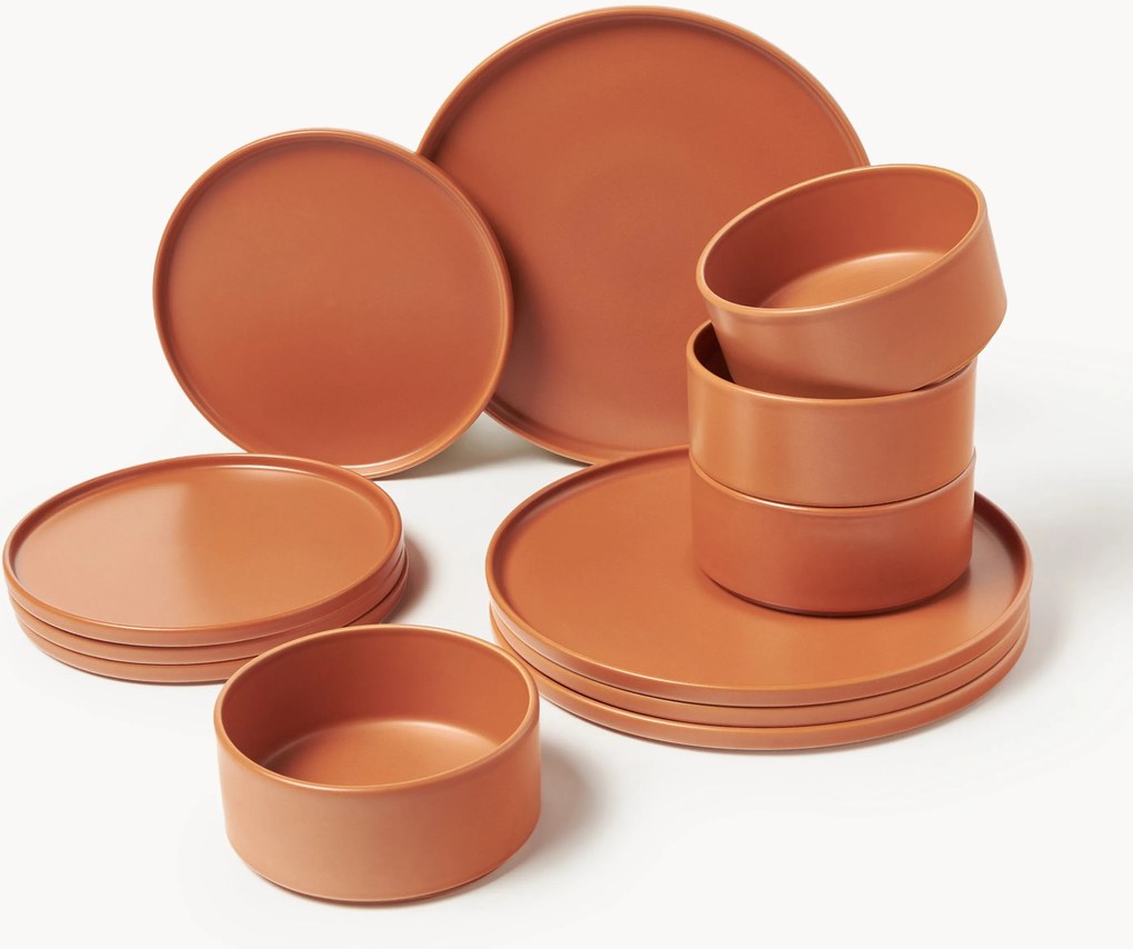 Handgemaakte serviesset Lowri, 4 personen, 12-delig