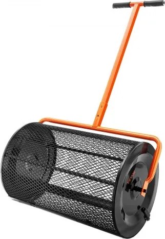 VEVOR Compoststrooier van staal veenmosstrooier 1,27x2cm gaasmand tuingazonstrooier handvatlengte verstelbaar van 62 tot 67,5cm 61cm metalen gaasmand Ideaal voor meststoffen zoals compost, mest, grond, veenmos