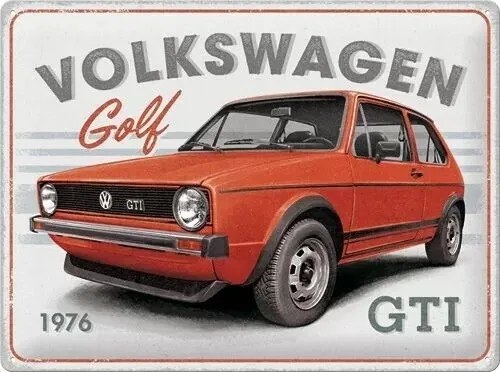 Metalen bord Volkswagen VW - Golf GTI 1976