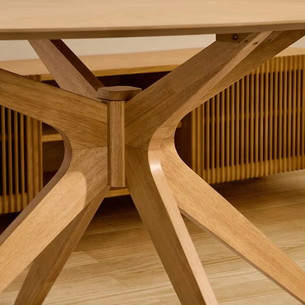 Kave Home Naanim Ovale Eettafel Eikenfineer 180 X 110 Cm - 180 X 110cm.