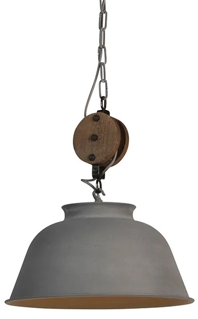 Industriële hanglamp betonlook - Bax Industriele / Industrie / Industrial E27 rond Binnenverlichting Lamp
