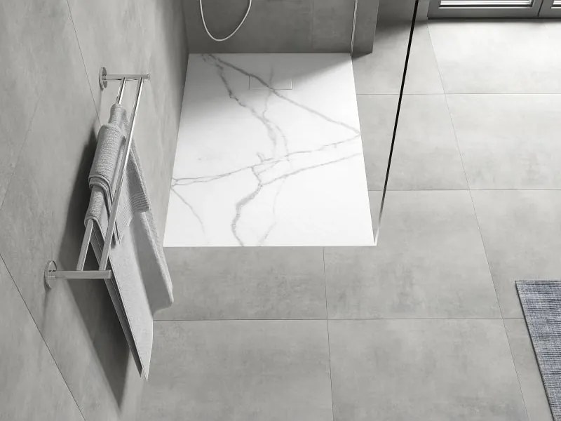 Mexen Hugo rechthoekige SMC douchebak 120 x 90 cm, witte steen - 42159012
