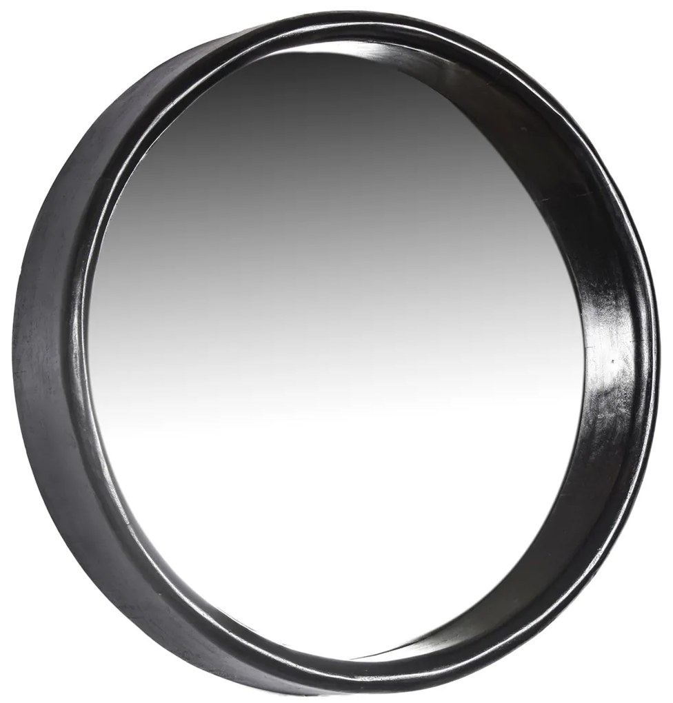 Livingfurn Demy wandspiegel rond 55cm zwart